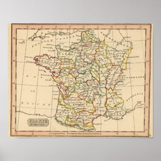France, Provinces Poster (Vorne)