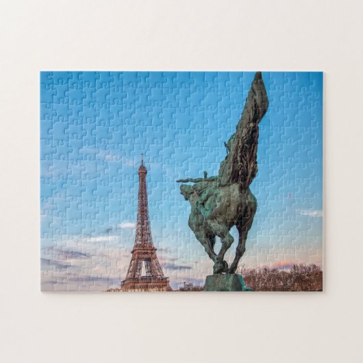 France Reborn Statue on Pont de Bir-Hakeim - Paris Puzzle (Horizontal)