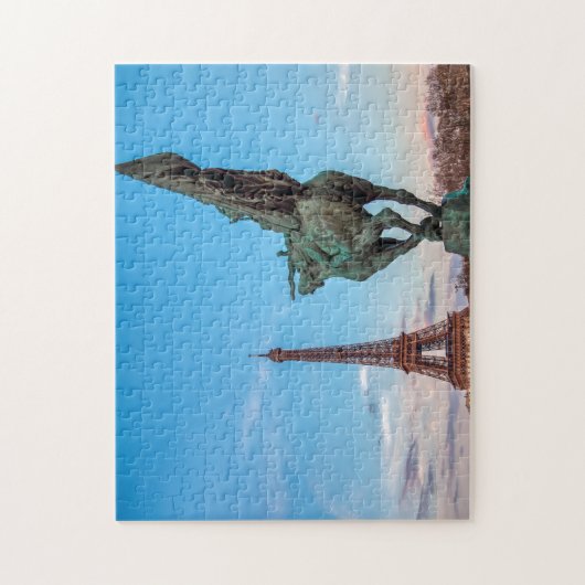 France Reborn Statue on Pont de Bir-Hakeim - Paris Puzzle (Vertikal)