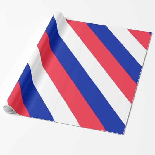 France Red White Blue Geschenkpapier (Ungerollt)