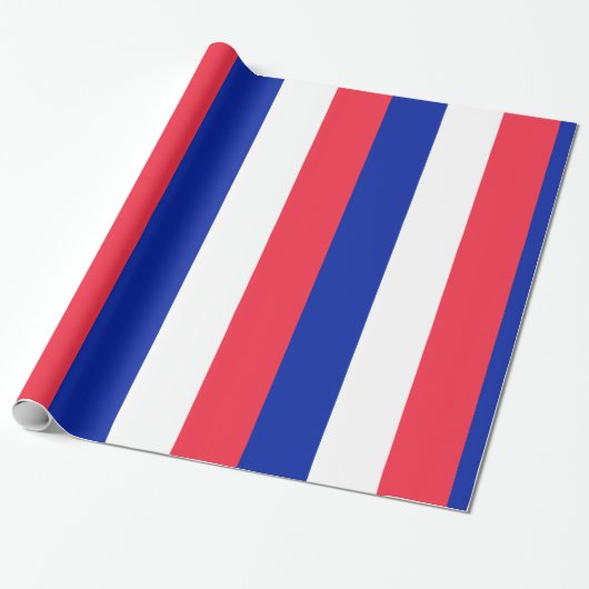 France Red White Blue Geschenkpapier (Ungerollt)