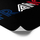 France Retro Soccer French Flag  Poster (Ecke)