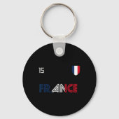 France Retro Soccer French Flag  Schlüsselanhänger (Vorderseite)