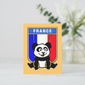 France Rings Panda Postkarte (Stehend Vorderseite)