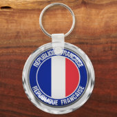 France Round Emblem Schlüsselanhänger (Vorderseite)
