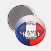 France Rugby Ball Magnet (Vorderseite/Rückseite)