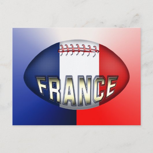 France Rugby Ball Postkarte (Vorderseite)