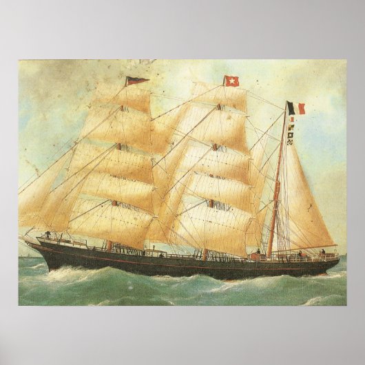 France, Sailing ship Belem 1902 Poster (Vorne)