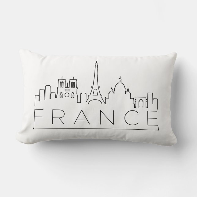 France Skyline Lumbar Pillow Lendenkissen (Vorderseite)