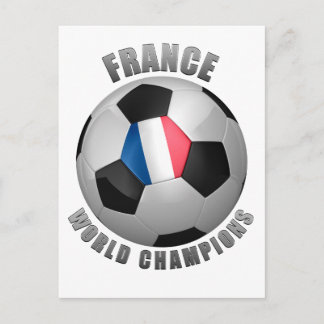 FRANCE SOCCER CHAMPIONS POSTKARTE
