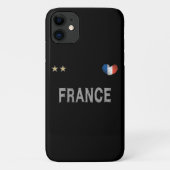 France Soccer Football Fan Shirt Herz Case-Mate iPhone Hülle (Rückseite)
