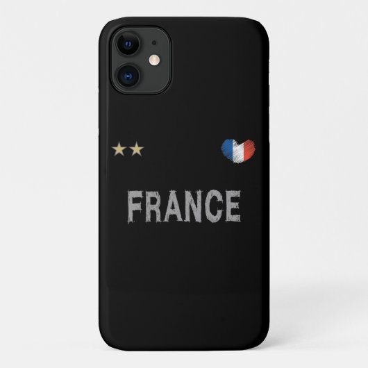 France Soccer Football Fan Shirt Herz Case-Mate iPhone Hülle (Rückseite)