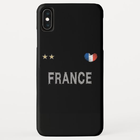 France Soccer Football Fan Shirt Herz Case-Mate iPhone Hülle (Rückseite)