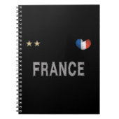 France Soccer Football Fan Shirt Herz Notizblock (Vorderseite)