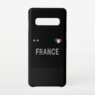 France Soccer Football Fan Shirt Herz Samsung Galaxy S10 Hülle