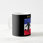 France Soccer Jersey Football Fan Französische Fla Kaffeetasse (Vorderseite Links)
