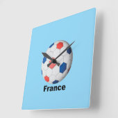 France Soccer Quadratische Wanduhr (Winkel)