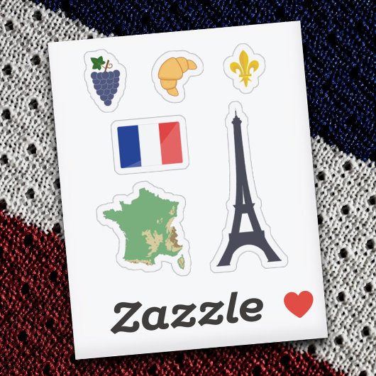 France Stickers Set Aufkleber