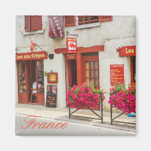 France Street Cityscape Crêperie Architecture Magnet