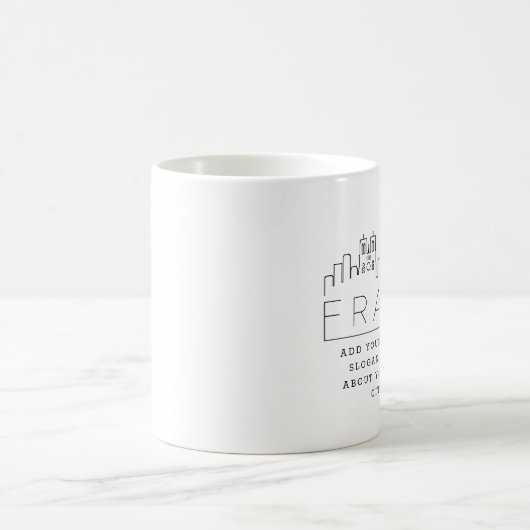 France Stylized Skyline | Benutzerdefinierter Slog Kaffeetasse (Mittel)