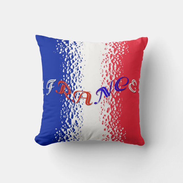 France Throw Pillow Kissen (Vorderseite)