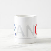 "France" Typography Mug Kaffeetasse (Mittel)