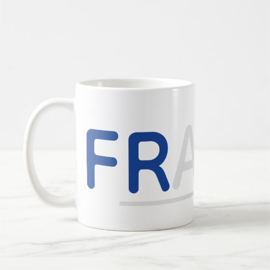 "France" Typography Mug Kaffeetasse (Links)