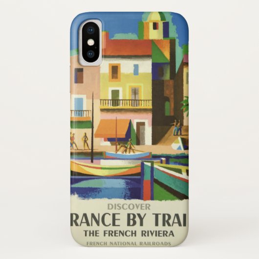 FRANCE Vintage Handyfälle Case-Mate iPhone Hülle (Rückseite)