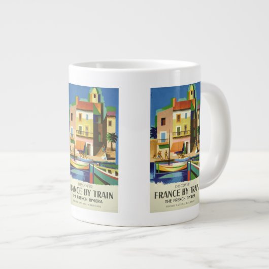 FRANCE Vintage Reise Tasse (Vorderseite Rechts)