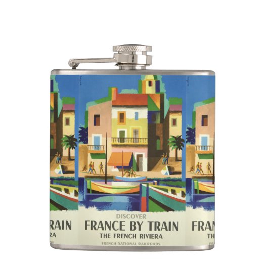 FRANCE Vintage Reiseflasche Flachmann (Vorderseite)