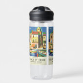 FRANCE Vintage Travel Custom Monogram Trinkflasche (Vorderseite)