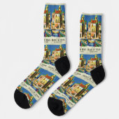 FRANCE Vintage Travel Socken (Linkes Detail)