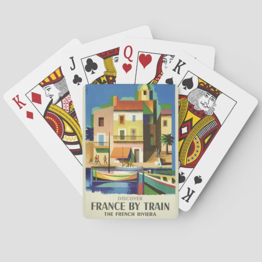 FRANCE Vintage Travel Spielkarten (Rückseite)