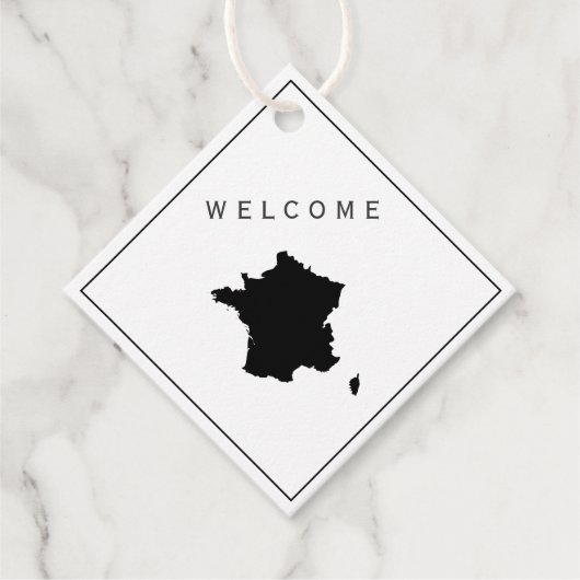 France Wedding Welcome Bag Geschenkmarke, Französi Geschenkanhänger (Vorderseite)
