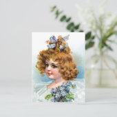 Frances Brundage - Portrait eines Blumenmädchens Postkarte (Stehend Vorderseite)