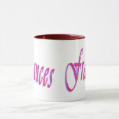 Frances, Name Logo, Maroon Combo Kaffee Tasse (Zentrum)