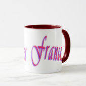 Frances, Name Logo, Maroon Combo Kaffee Tasse (VorderseiteRechts)