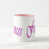 Frances, Name-Logo, rosa Combo-Kaffee-Tasse Tasse (Zentrum)