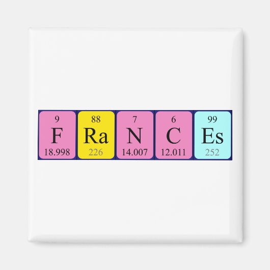 Frances Periodenmagnet Magnet (Vorne)