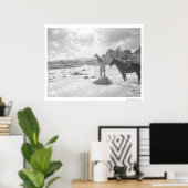 Frances Phelps Belden fly fishing in the river Poster (Heimbüro)