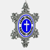 Frances Xavier Cabrini Schneeflocken Zinn-Ornament (Links)