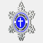 Frances Xavier Cabrini Schneeflocken Zinn-Ornament (Rechts)