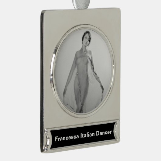 Francesca a Bella Ragazza, Schöne Italienische Gir Banner-Ornament Silber (Rechts)