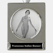 Francesca a Bella Ragazza, Schöne Italienische Gir Banner-Ornament Silber (Vorderseite)