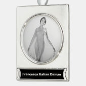 Francesca a Bella Ragazza, Schöne Italienische Gir Banner-Ornament Silber (Links)