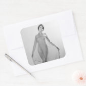 Francesca a Bella Ragazza, Schöne Italienische Gir Quadratischer Aufkleber (Umschlag)