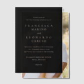 Francesca Black Classic Wedding Pergament Einladungen (Versatz (Ehepaar))