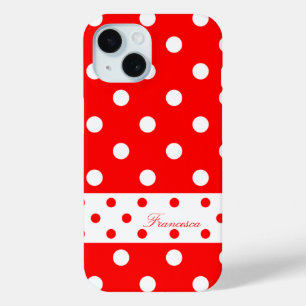 Francesca - Niedliche Polka Dots - Red iPhone Cove Case-Mate iPhone Hülle