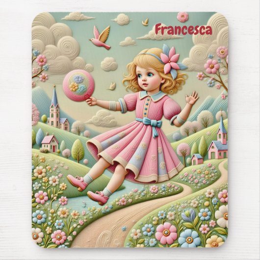 FRANCESCA ~ Pastel Embroidery ~ Mousepad (Vorne)