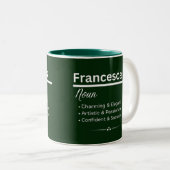 Francesca Personalized Name Coffee Mug Zweifarbige Tasse (VorderseiteRechts)